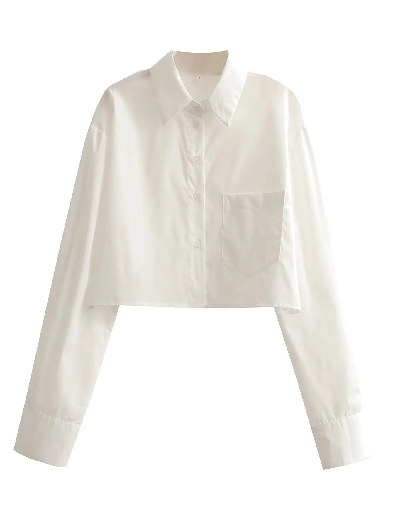 Woman buttoned shirt