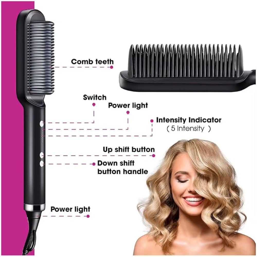 Professional Electric Hair Straightening Brush Advanced Technology for Perfect Hair!